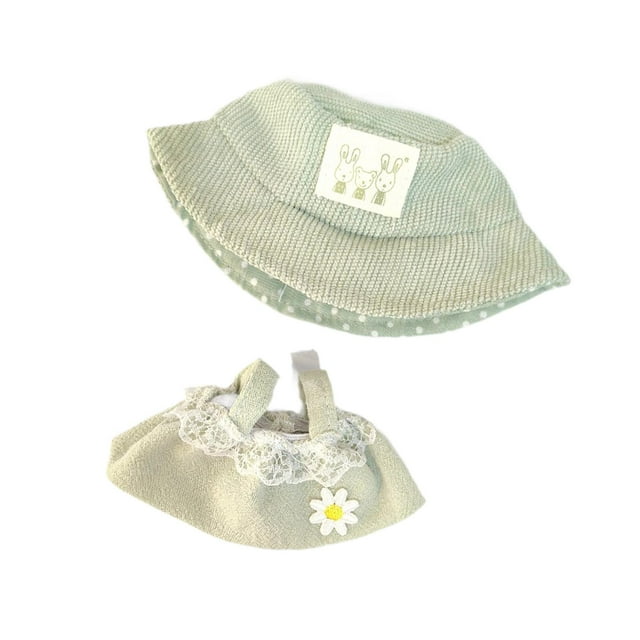 Falda con tirantes y sombrero Strade Fareast Limited para muñecas de 15 a 17 cm Verde