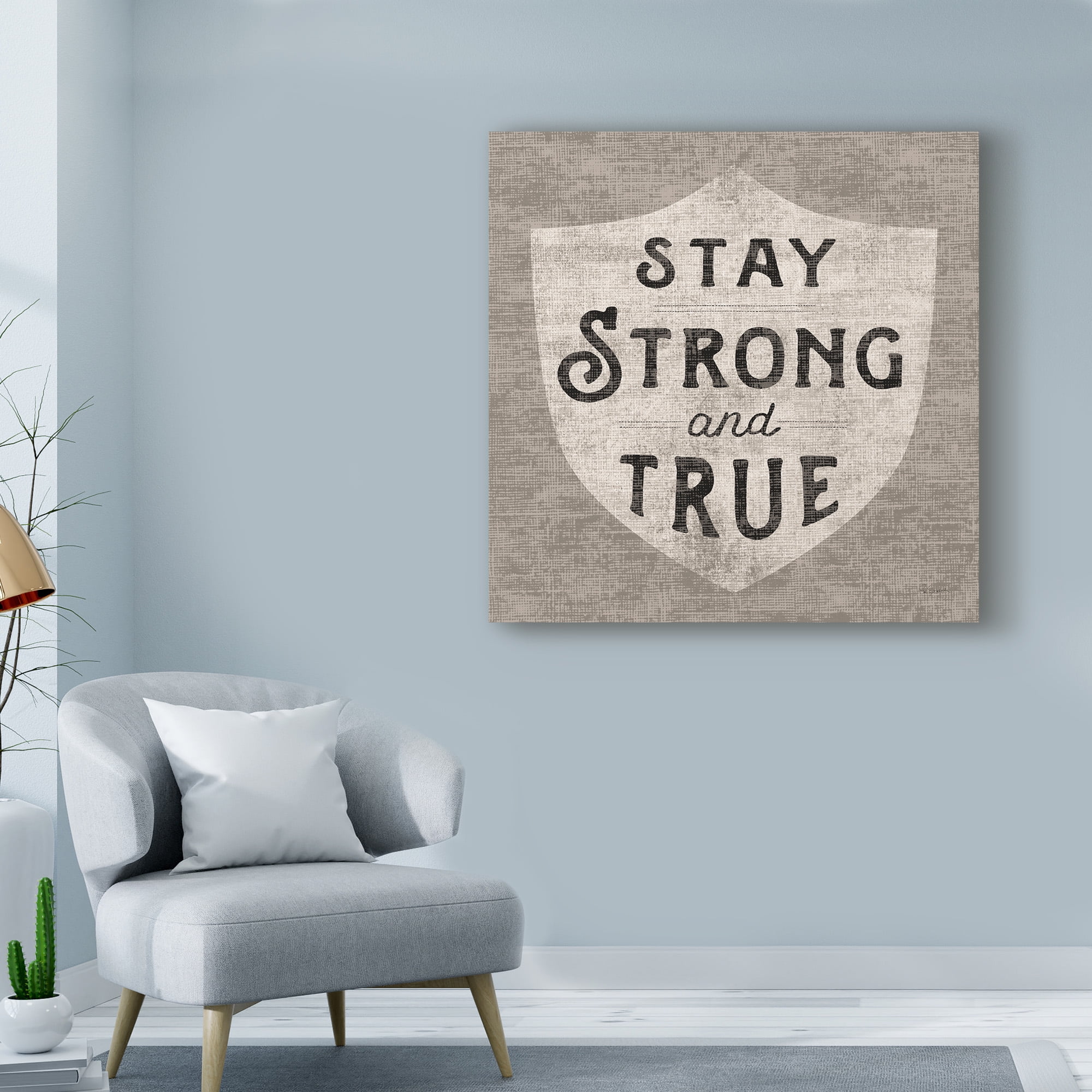 Trademark Fine Art 'Stay Strong' Canvas Art by Sue Schlabach