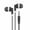 Black, variant on Fmnung Wired 3.5mm In-Ear Headphones, Noise Cancelling Earbuds with Colorful Design, Lightweight Earphones for Mobile, Tablet, Laptop, and Gaming, Ergonomic Fit Comfortable