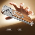 thumbnail image 2 of Case For IPhone 17 Pro Max/17 Pro, Metal Shell With Supports Wireless Microfiber Lining Anti-Scratch Charging Ring Kickstand Cover, 2 of 7