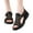 Black, variant on Women's Sport Sandals Peep Toe Mesh Hiking Walking Water Shoes with Arch Support Size 6.5-9