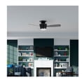 thumbnail image 2 of Harbor Breeze Mazon 44-Inches Matte Black with Black/Driftwood Blades Integrated LED Fixture Indoor Flush mount Standard Ceiling Fan With Light and Remote ( 3 -Blade), 2 of 12