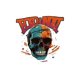 thumbnail image 2 of Camiseta De Mujer Verano Ropa Informal Suelta Camiseta Básica De Moda Para La Calle DiariaWomen's Trendy Skull Graphic Tee - Casual Crew Neck Short Sleeve, Stretchy Polyester Blend, Machine Washable, 2 of 6