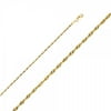 14K Gold 2.5 mm Rope Chain : 20"