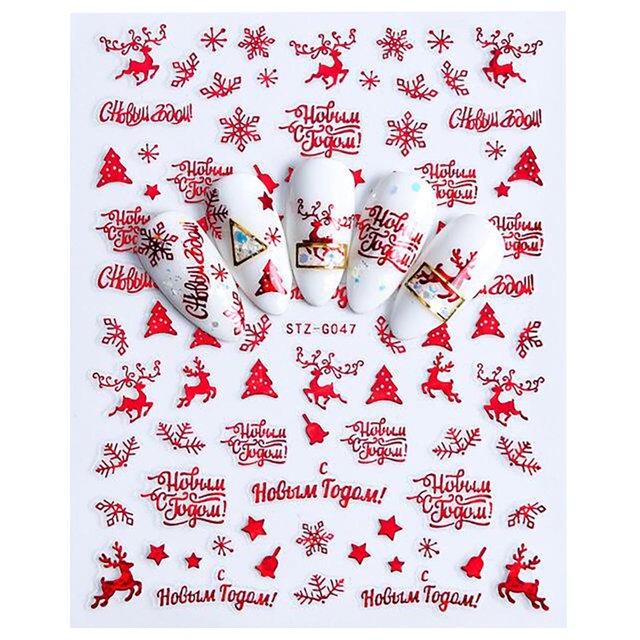onlyliua Ofertas Del Día de Hoy Pegatinas para Uñas con Forma de Estrella y Copo de Nieve de Navidad para Mujer