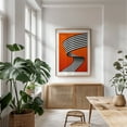 thumbnail image 5 of Black and White Stripe Ribbon - Illustration Abstract Geometric Black and White Modern Art Minimalist Surrealism Psychedelic Oak Framed Wall Art Print 18 x 24 inches, 5 of 15