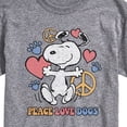 thumbnail image 3 of Peanuts - Peace Love Dogs - Men's Short Sleeve Graphic T-Shirt, 3 of 6