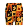 thumbnail image 4 of Wukai Halloween Banner Symbols Men’s Short Pajama Pants With Pockets Soft Sleep Pj Shorts for Men-, 4 of 6