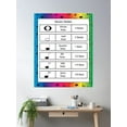 thumbnail image 2 of Music Notes With Rainbow Background Educational Poster Wall Art, Modern Wall Decor For Living Room Bedroom, 12x18 UNFRAMED, 2 of 3