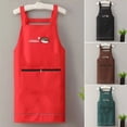 thumbnail image 5 of Household Coffee House Waterproof Barber Carpenter Florist Apron Abrasion Resistant Kitchen Apron Work Apron Restaurant Uniform Antifouling Barista Apron BLACK, 5 of 8