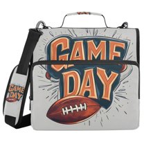 FORMRS Zipper Binder with Shoulder Strap 1.5-inch Ring 500 Sheet Capacity File Bag, Game Day