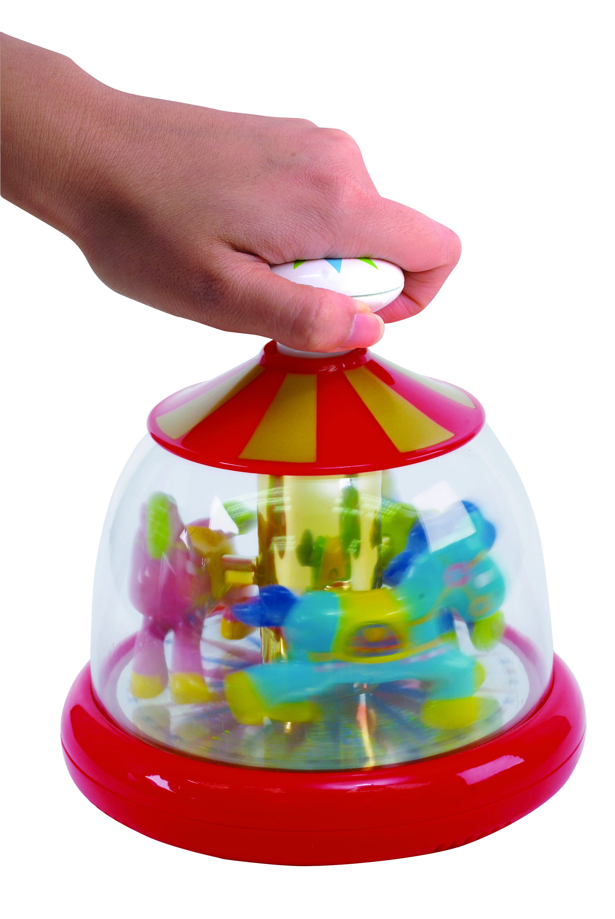 Push and sales spin carousel