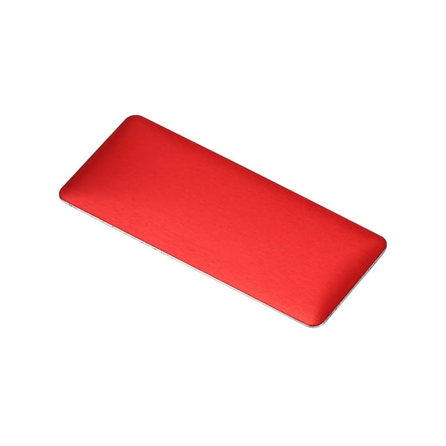 Unique Bargains 2'x1' Metal Name Plate Anodized Aluminium Self Adhesive Sign Tag Red 20 Pack