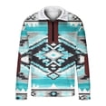 thumbnail image 6 of LEKWK Western Shirts Vintage Aztec Print Graphic Tees Quarter Zip Casual Tops Tribal Pattern Fleece Pullover Winter Clothing, 6 of 8