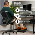 thumbnail image 3 of Mind Reader Foot Rest, Under Desk at Work, Ergonomic, Height Adjustable, Office, Metal, Black, 3 of 11