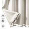 thumbnail image 5 of LVRLVR 1Pc Diamond Jacquard Shower Curtain Set, Heavyweight Polyester, Tassel & Hookless 2 Styles, Bathroom Curtain with Liner or Hooks, 5 of 8