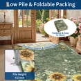 thumbnail image 7 of FairOnly 2'x6'Sunflower & Insects Runner Rug for Kitchen Hallway Stain Resistant Machine Washable Non Slip Mat for Entryway Laundry Bathroom,Green, 7 of 7