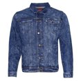 thumbnail image 4 of Mens Premium Cotton Faded Denim Jean Button Up Slim Fit Jacket Mineral Blk 2XL, 4 of 4