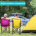 thumbnail image 6 of Folding Camping Chairs with Cupholder and Carry Bag Portable Lightweight Lawn Chairs with Mesh Side Pocket for Fishing Hiking Picnic Party Beach Outdoor Sports Activity (Stylish,4 Pcs), 6 of 6