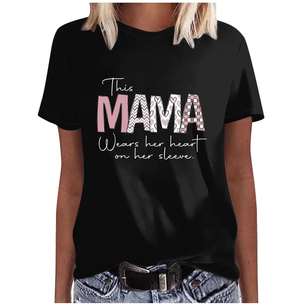 Elegante blusa de manga corta con cuello redondo y manga abullonada para mujer OAVQHLG3B Store lin121212