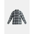 thumbnail image 5 of No Boundaries Collared Cotton Boxy Cropped Fit Flannel Shirt, Men's and Big Men's Sizes XS-5XL, 5 of 5