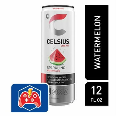 CELSIUS Sparkling Watermelon Energy Drink Can 12 fl oz - Pack of 2