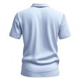 thumbnail image 5 of Chiccall Mens Button Up Shirts Lightweight Breathable Short Sleeve Shirt Solid Summer Vacation Beach Tops Light Blue M, 5 of 5