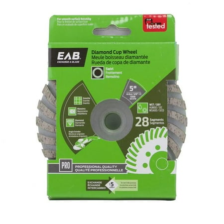 

Exchange-A-Blade 3110552 5 in. Diamond Cup Wheel Swirl - Exchangeable