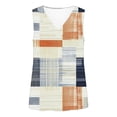 thumbnail image 6 of Tank Top for Women V Neck Sleeveless Streetwear Fashion Loose Fit Abstract Drip Print Soft Stretchy Summer Blouse, 6 of 6