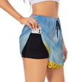 thumbnail image 3 of Lsque Blooming Sunflower Field Printed Women's Running Shorts with Liner Pockets,Elastic Quick Dry Workout Athletic Gym Yoga Shorts,Womens High Waist Shorts-XX-Large, 3 of 9