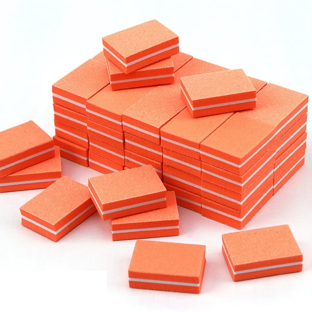 Lima de uñas con bloque de pulido, pulidores de uñas de esponja de grano 100/180 para uñas acrílicas, bloque de pulido de doble cara para herramientas de manicura