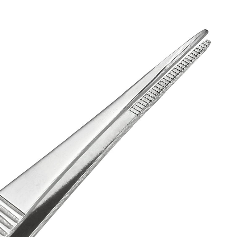 BETA 009940001 - 994 Straight large knurled point bright finish spring  tweezers made from stainless steel (multi-pack)