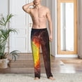 thumbnail image 6 of Lsque Tennis Ball On Fire And Water Print Men's Pajama Pants, Lounge Pant - Comfortable Home Wear,Elastic Waistband, Stylish Design-Small, 6 of 9