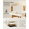 thumbnail image 4 of EYYTHUNG Swivel Dining Chairs Set of 4,Upholstered Chenille Dining Chairs with Arms and Wood Legs,Mid Century Modern Kitchen Chairs, Beige and Dark Oak, 4 of 7