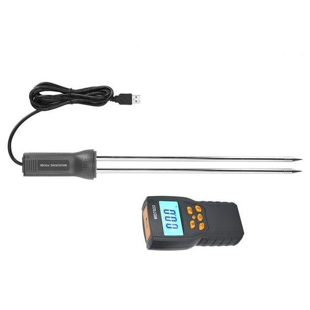 Moisture meter with long probe outlet