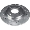 thumbnail image 5 of Detroit Axle - Rear Brake Rotors for 2007-2015 Mini Cooper 2008 2009 2010 2011 2012 2013 2014 Drilled Slotted Disc Brake Rotors Replacement: 10.20" inch Rotor, 5 of 7