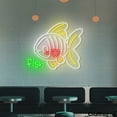 thumbnail image 3 of Craftnamesign Fish Skeleton Neon Light, LED Sign Wall Art For Store Halloween Decor, 3 of 5