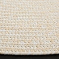 thumbnail image 4 of SAFAVIEH Braided Rishika Solid Machine Washable Reversible Area Rug, Ivory/Beige, 9' x 12' Oval, 4 of 6