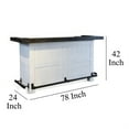 thumbnail image 6 of Orso Freestanding Home Bar Counter w Storage, 78 Inch White Solid Wood, 6 of 7