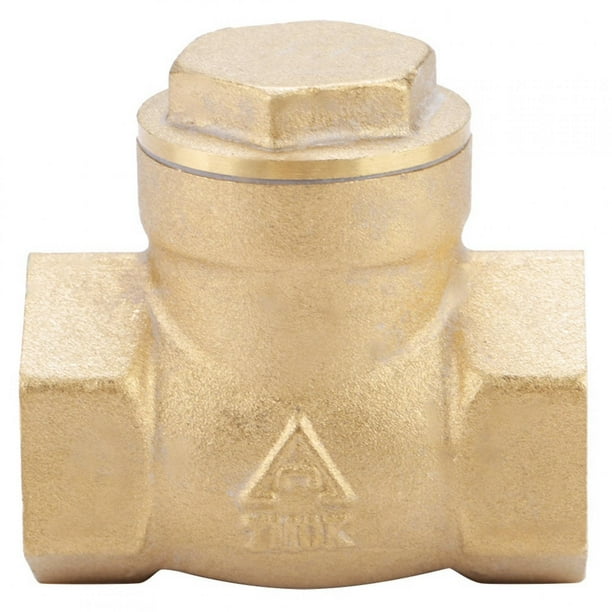 Swing Check Valve, One Way Check Valve Replacement Golden For Prevent  Backflow For Water