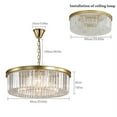 thumbnail image 2 of Modern Crystal LED Chandelier Living Room Ceiling Light Pendant Lighting Fixture, 2 of 23