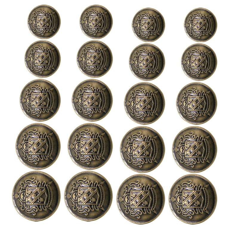 50Pcs DIY Sewing Buttons Vintage Brass Buttons Clothing