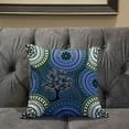 thumbnail image 5 of Amrita Sen Boho Mandala Plant Indoor/Outdoor Pillow with Removable Cover in White Blue Green Pink16x16, 5 of 5