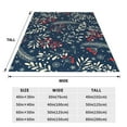 thumbnail image 2 of Yiaed Merry Christmas Winter Leaves Snowflakes Pattern Fleece Throw Blanket,Fleece Throw Blankets for Couch & Bed All Season Use -50"x40", 2 of 3