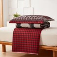 thumbnail image 5 of Green Essen Moose Bear King Quilt Red Black Plaid Bedspread Reversible Cabin Decor, 5 of 8