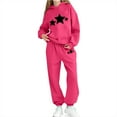 thumbnail image 2 of ATOGUTA Sets For Girls Sweatsuits Kids Hoodie Sweatshirt and Sweatpants Fashion Clothing Sets Size 2T-13, Hot Pink, 2 of 5
