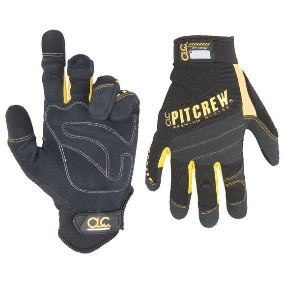 CLC Work Gear 220BL Black Padded Synthetic Pit Crew Men's Mechanics Gloves Large
