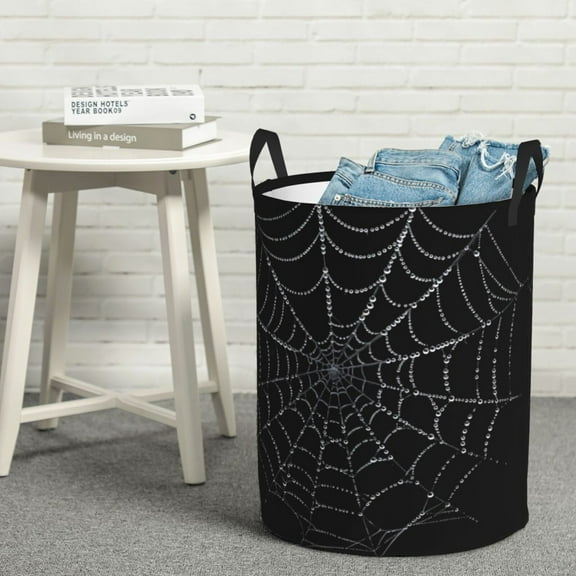 Halloween theme pattern Laundry hamper Halloween,large capacity foldable Laundry hamper, household dirty clothes hamper, clothing storage bucket, toy storage hamper, with handle, suitable for bathroo