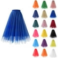 thumbnail image 2 of Biziza High Waisted Pleated Skater Skirt for Women Green Trendy Basic Long Pleated Slim Fit 2025 Solid Color Dress Mesh Pleated Soft Flowy Skirt, 2 of 5