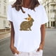 thumbnail image 2 of Camiseta de manga corta de verano de Pascua con cuello redondo suelto informal estampado para mujer Fridja  bn1284, 2 of 4